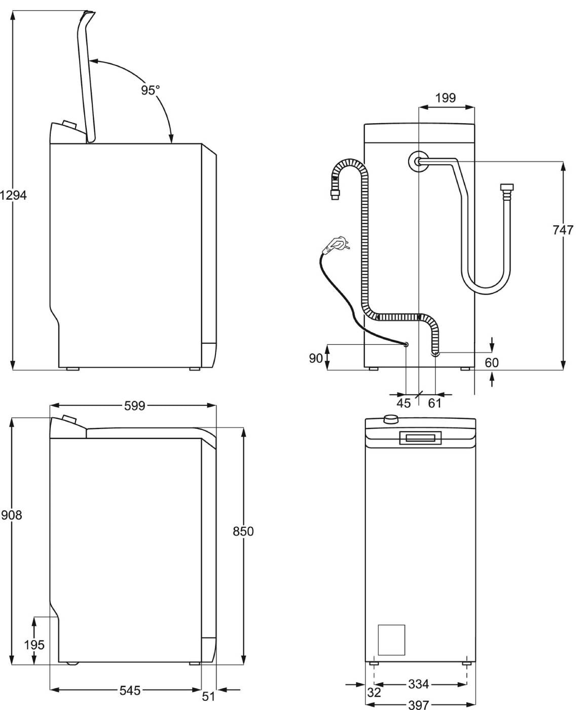 Lave linge Top ELECTROLUX , 1200 trs/mn, 7kg, Blanc - EW6T4376BZ Lave linge Top ELECTROLUX , 1200 trs/mn, 7kg, Blanc - EW6T4376BZ