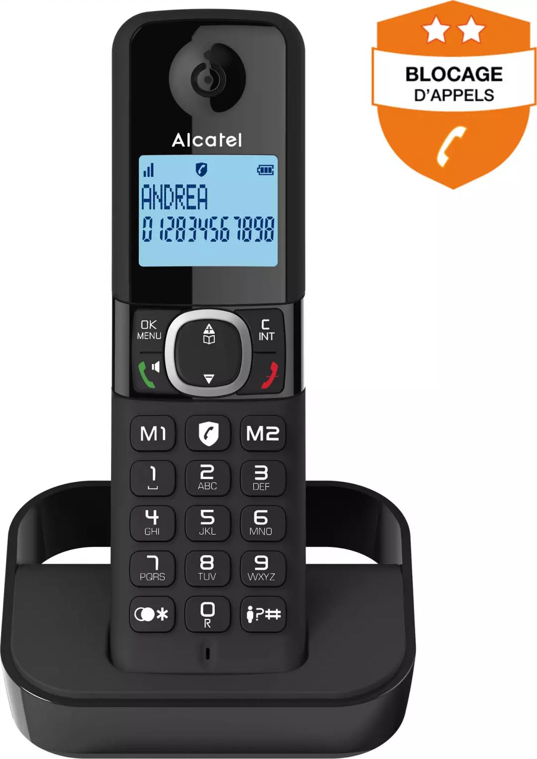 Téléphone sans fil ALCATEL Box internet 100 contacts Noir F860NOIR