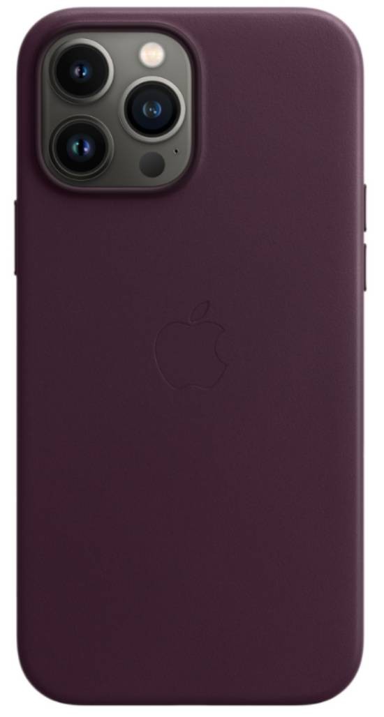 APPLE Coque iPhone 13 Pro max cuir cerise noire - MM1M3ZM/A