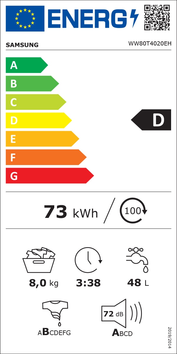 Lave linge Frontal SAMSUNG - WW80T4020EH Lave linge Frontal SAMSUNG - WW80T4020EH
