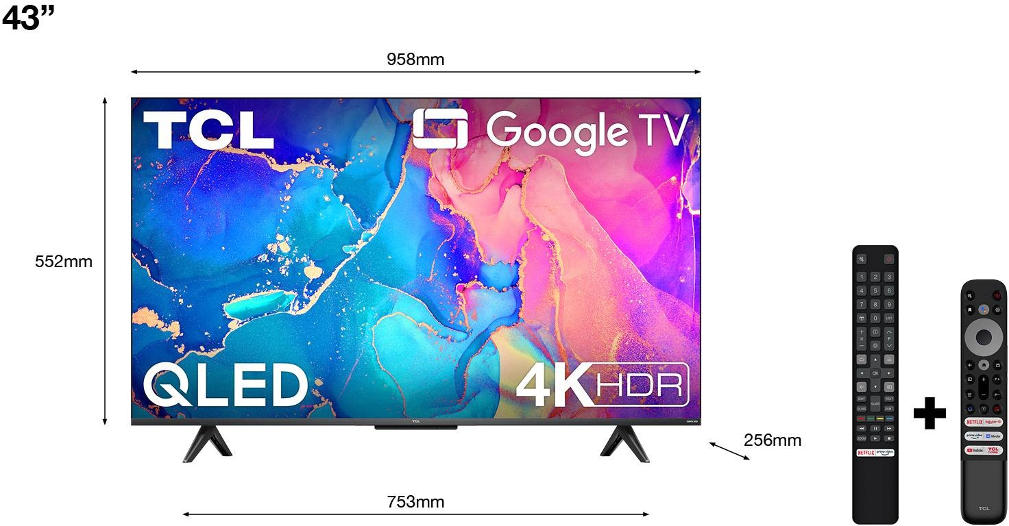 TCL TV QLED 4K 108 cm TV QLED 43QLED760 4K 108 cm
