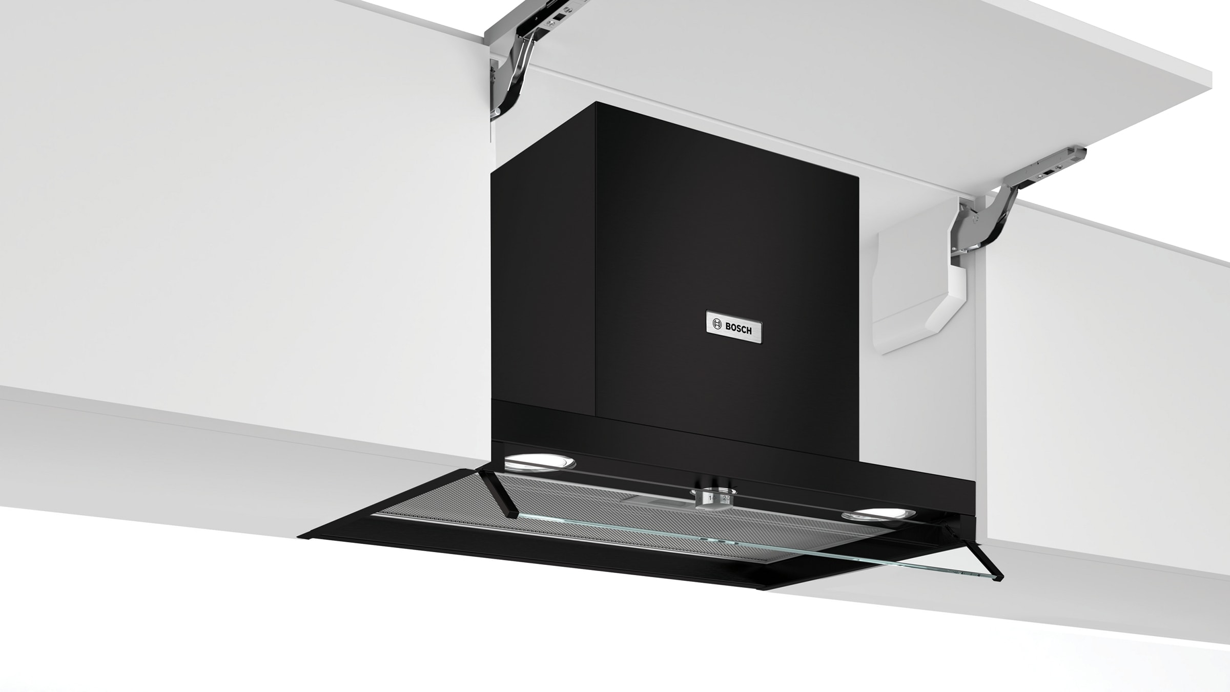 Hotte intégrée BOSCH 3 vitesses 60cm Noir - DBB66AF60
