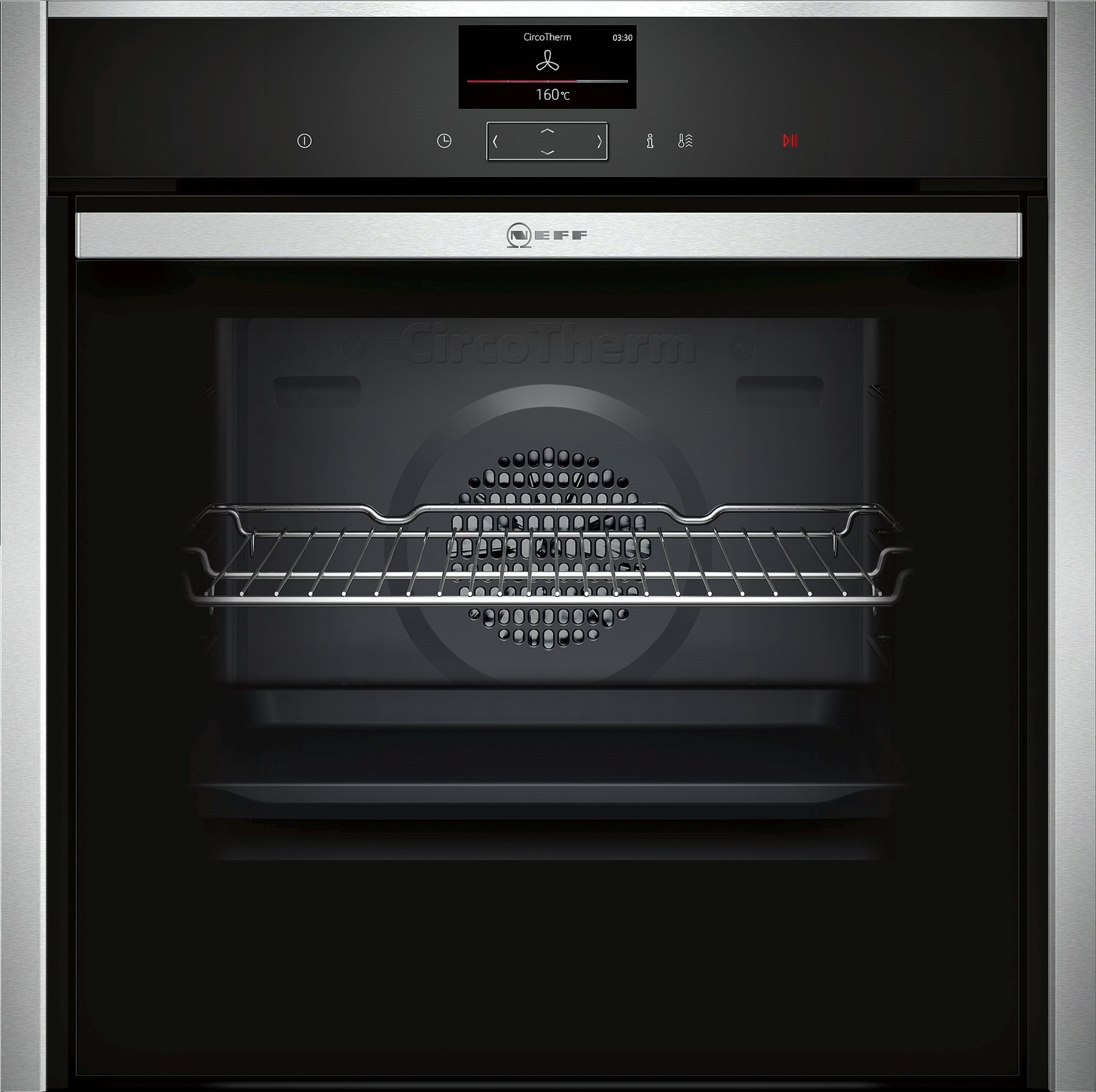 NEFF Four encastrable pyrolyse Serie 8 Hotair 4D 47L Inox B57CS24H0 NEFF Four encastrable pyrolyse Serie 8 Hotair 4D 47L Inox B57CS24H0