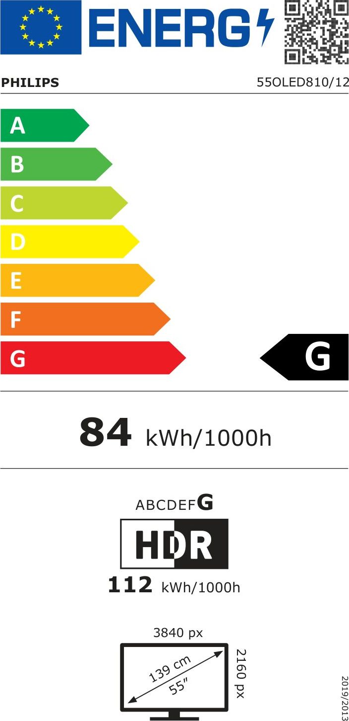 TV OLED 4K 139 cm PHILIPS  - 55OLED810/12