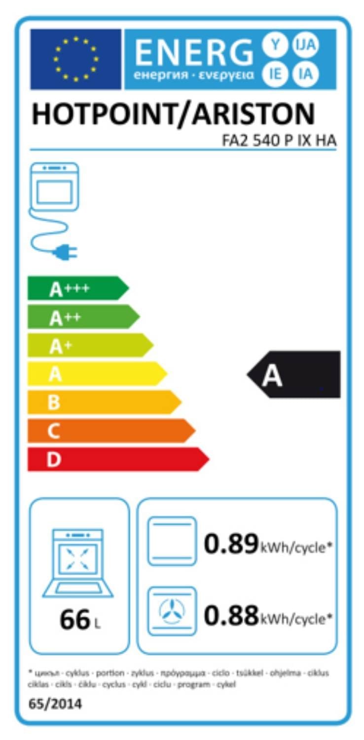 Four encastrable pyrolyse HOTPOINT multifonction 66L Noir - FA2540PBLHA Four encastrable pyrolyse HOTPOINT multifonction 66L Noir - FA2540PBLHA