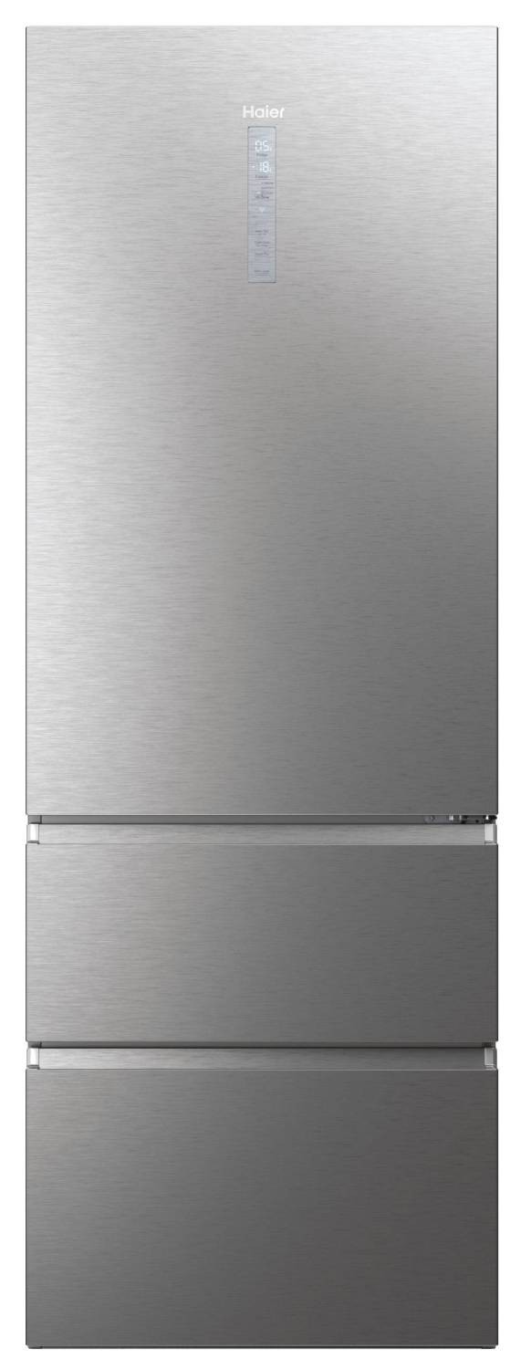 HAIER Réfrigérateur congélateur bas Total No Frost 343L Inox - HTW7720ENMP