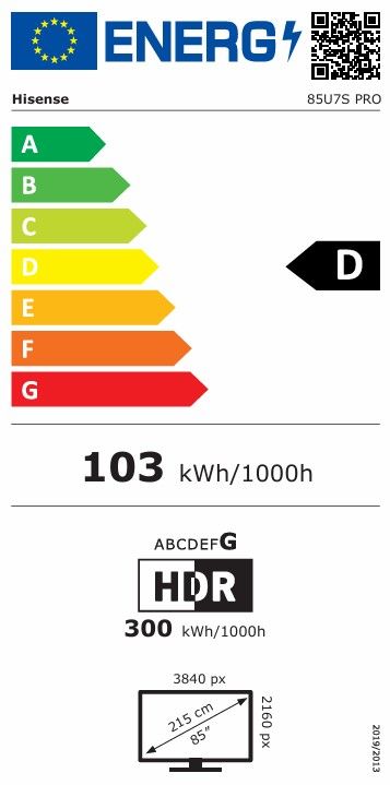 TV Mini LED 4K 214 cm HISENSE  - 85U7SPRO
