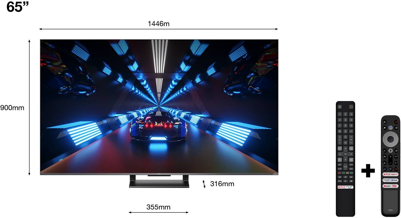 TCL TV QLED 4K 164 cm 144Hz Dolby Vision IQ 65" - 65C731