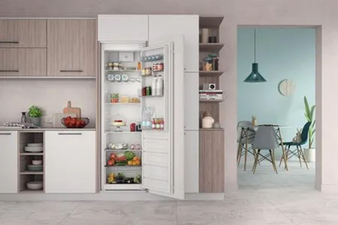 Réfrigérateur encastrable 1 porte INDESIT 306L Froid brassé Blanc - INSD18A031B1FR
