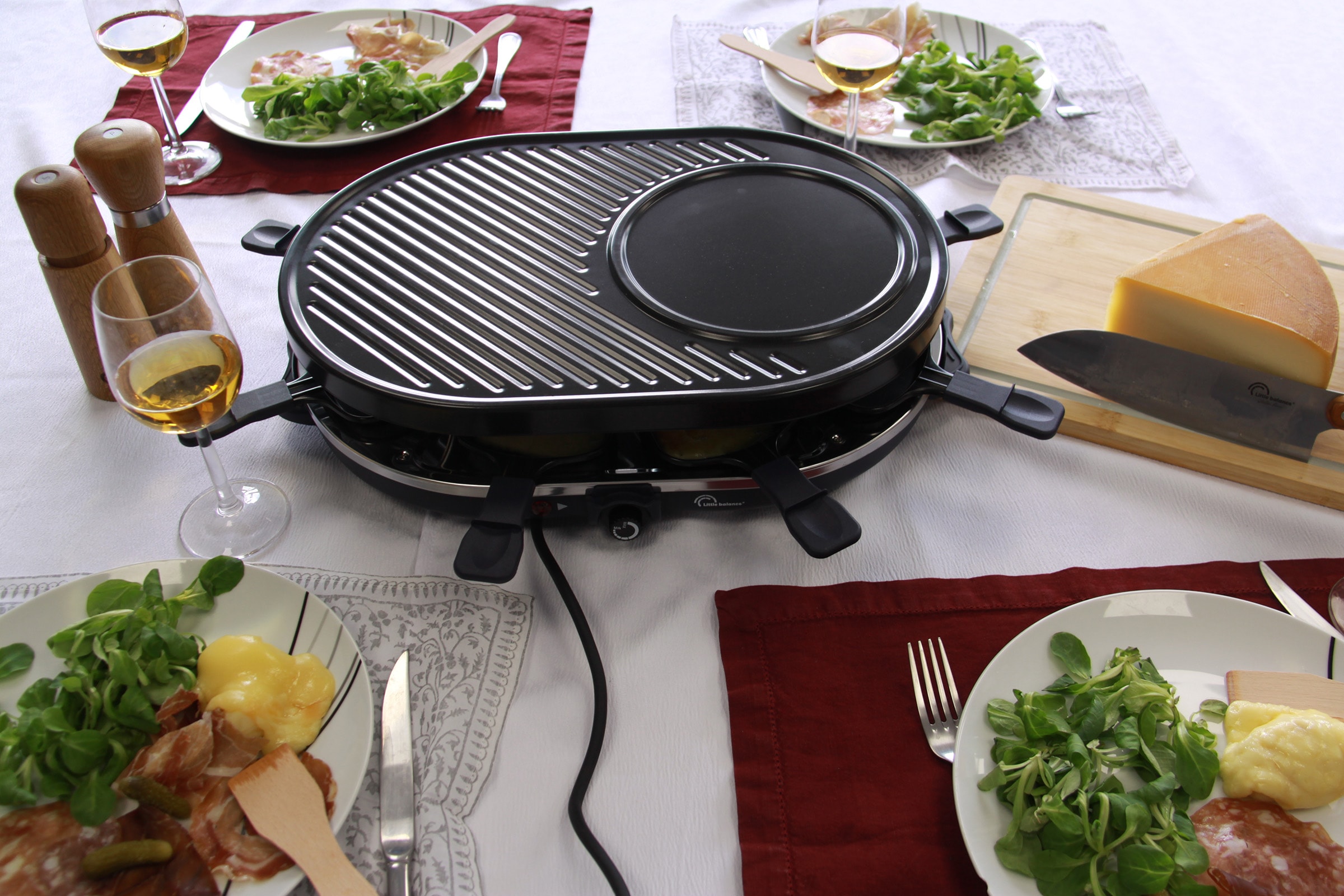 Raclette Multifonction LITTLE BALANCE 8 personnes 1200W Bleu - 8749