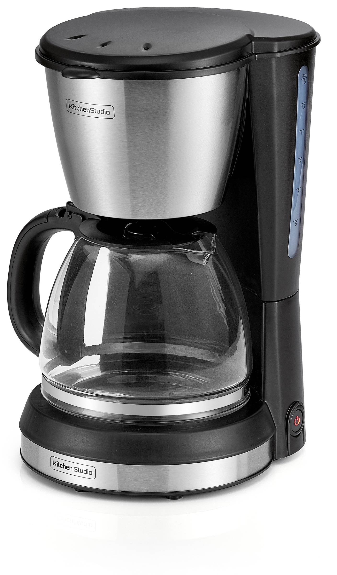 Cafetière KITCHEN CHEF 900W 1,5L 12-15 tasses Noir Inox KSMD250