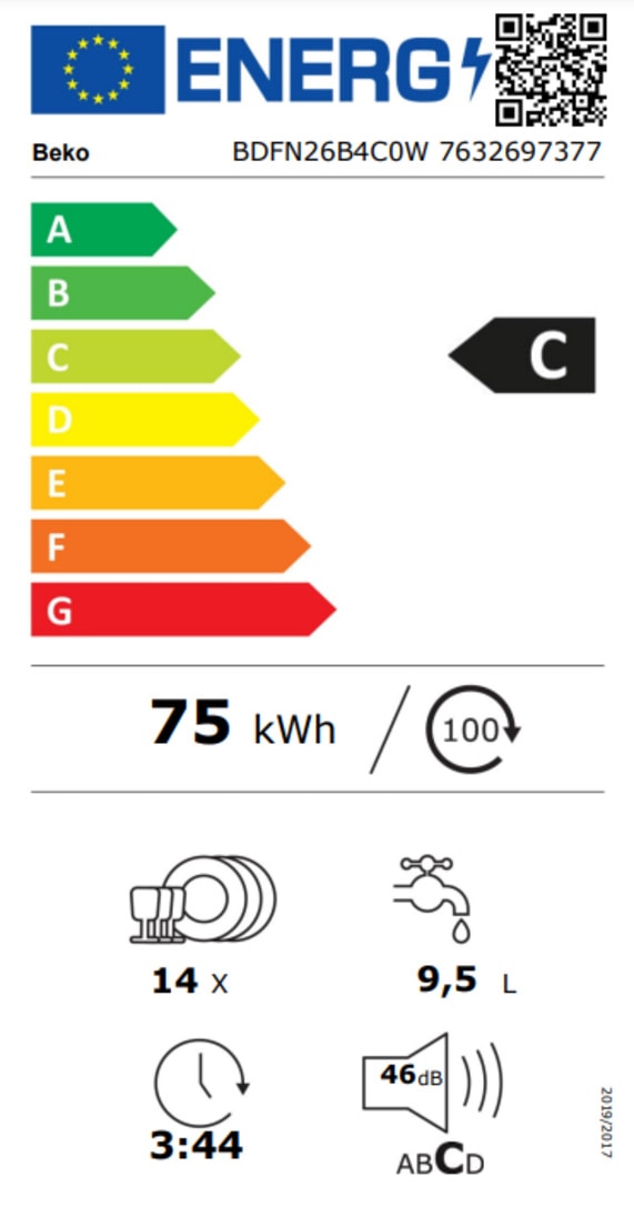 Lave vaisselle 60 cm BEKO - BDFN26B4C0W Lave vaisselle 60 cm BEKO - BDFN26B4C0W