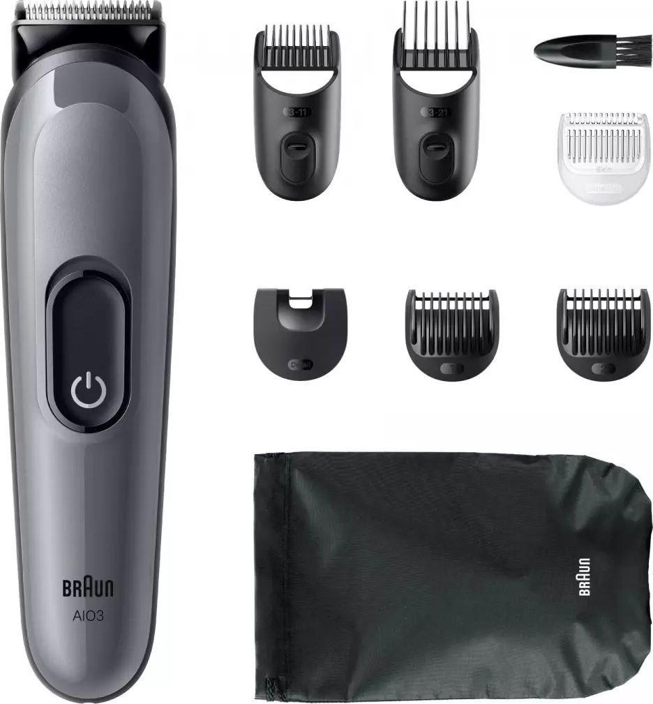 Tondeuse à barbe BRAUN 50min 5 Peignes 14 hauteurs Wet & Dry MGK3540
