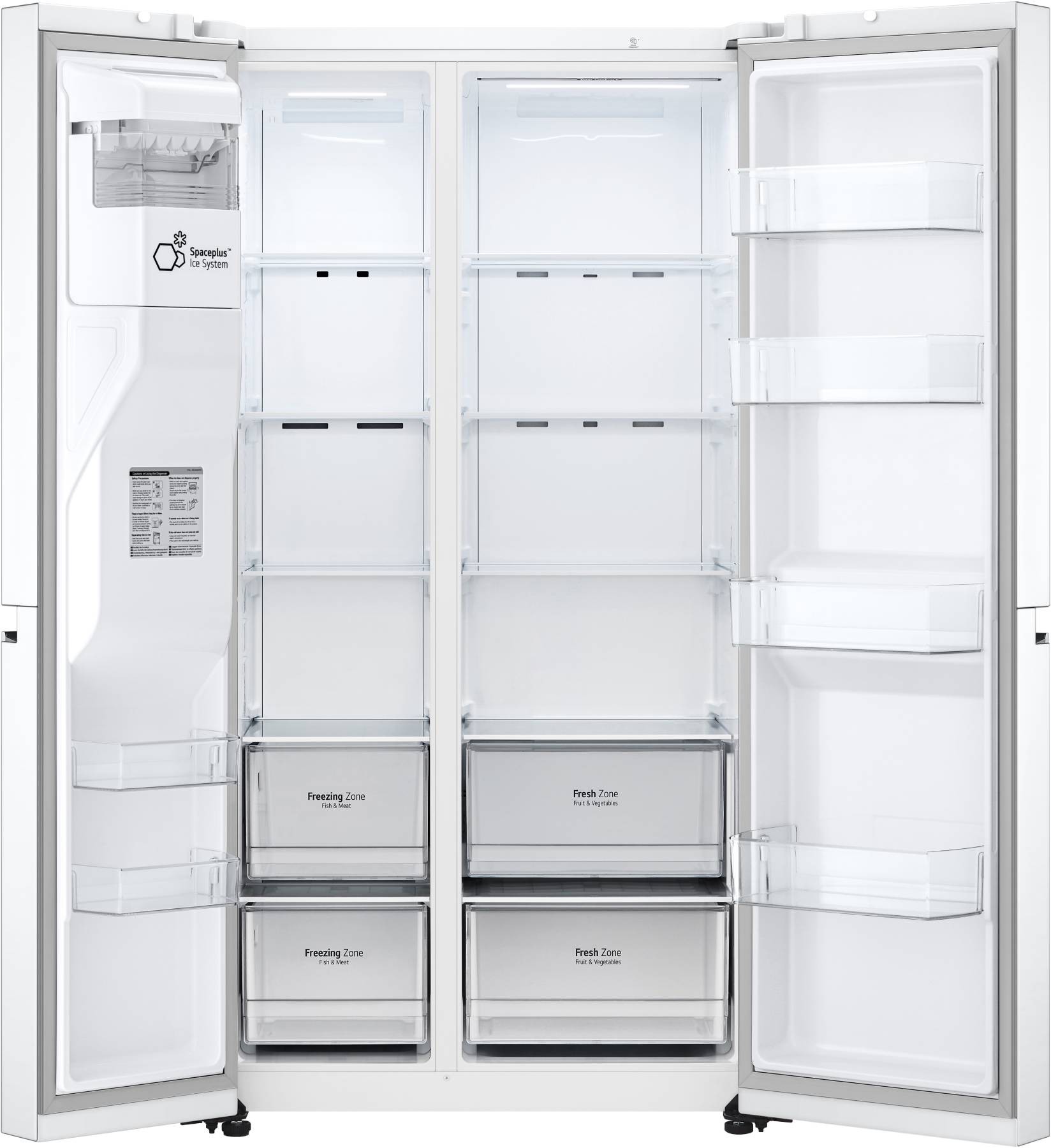 LG Réfrigérateur américain Smart Diagnosis Door Cooling+ 635L Blanc - GSLV70SWTF