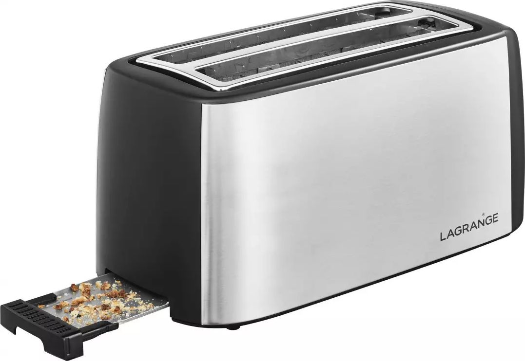 Grille pain LAGRANGE 2 fentes 1400W Inox - 519010