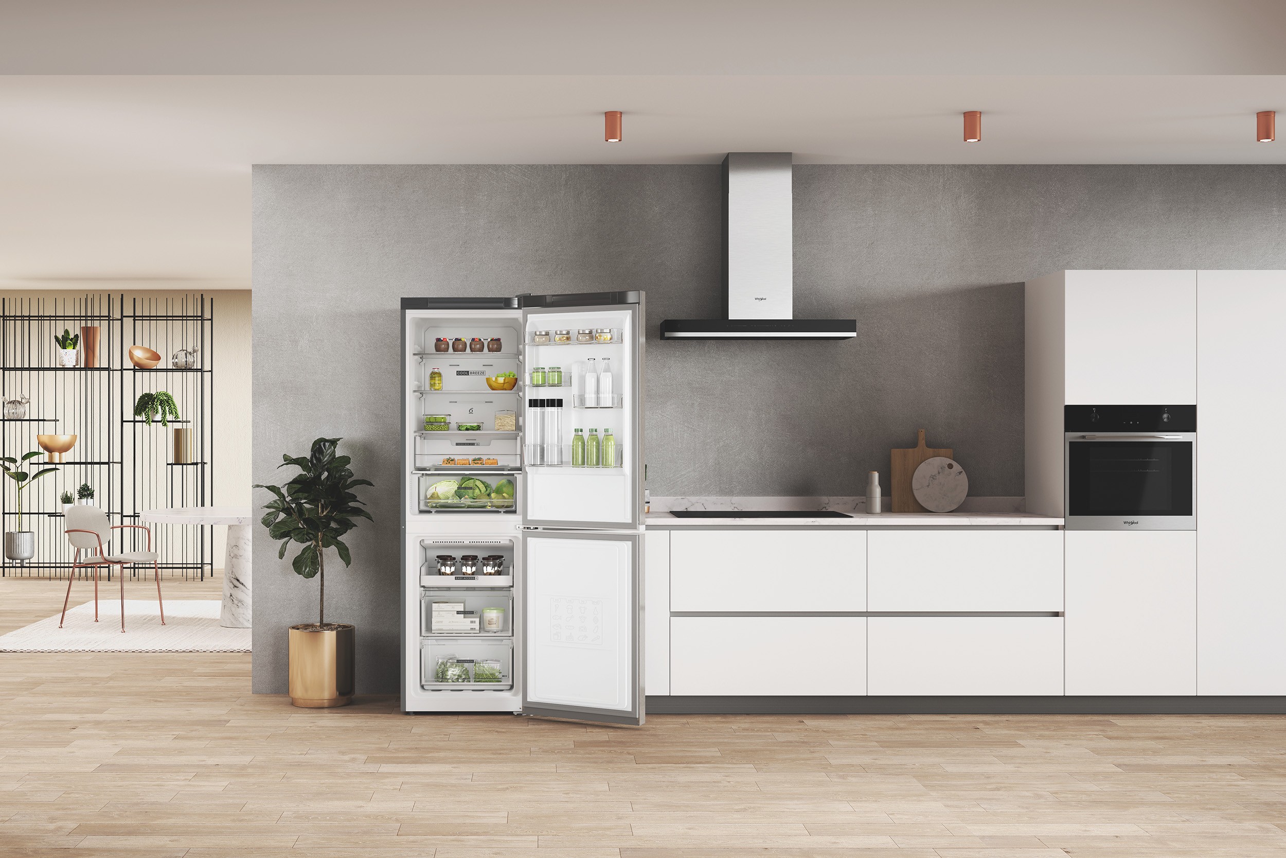 Réfrigérateur congélateur bas WHIRLPOOL , 6ème sens, Froid No Frost, 335L, Inox - W7X82OOX Réfrigérateur congélateur bas WHIRLPOOL , 6ème sens, Froid No Frost, 335L, Inox - W7X82OOX