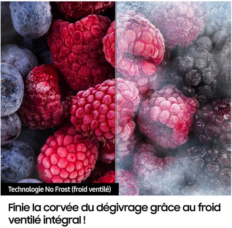 Réfrigérateur congélateur bas SAMSUNG 390L No Frost Inox - RB38C672ESA