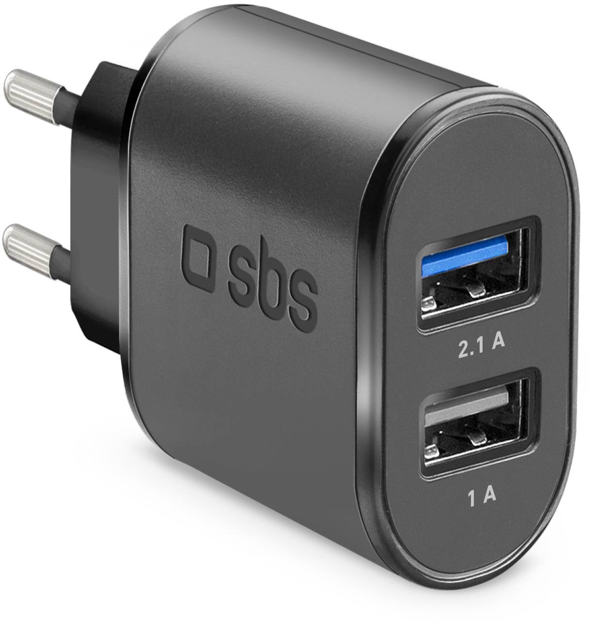 SBS Chargeur secteur Chargeur de batterie Fast Charge avec deux ports USB  CHARGEURBAT-FAST2USB
