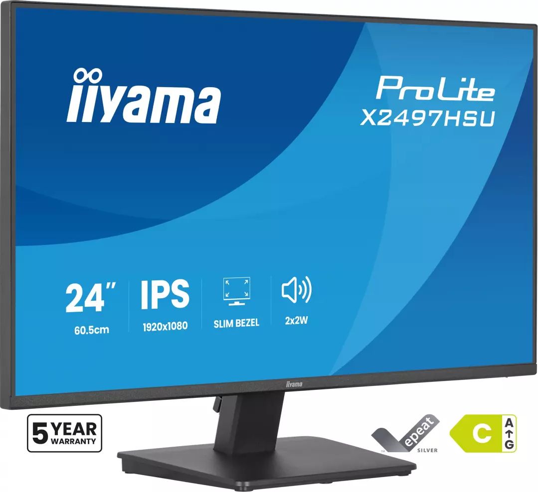 Ecran 24 pouces Full HD IIYAMA IPS Hub USB Noir - X2497HSU-B1