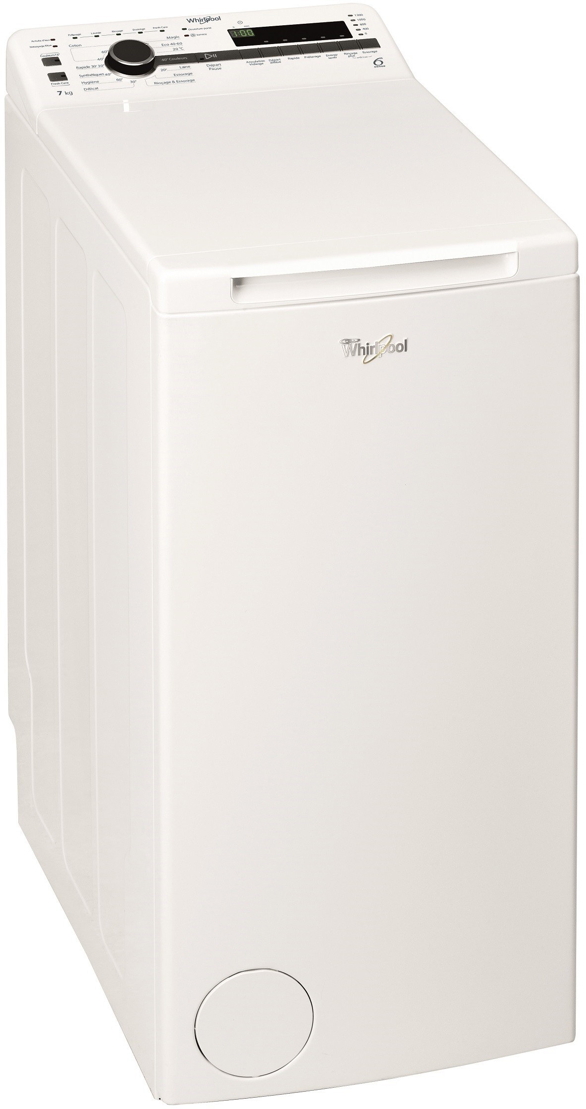 WHIRLPOOL Lave linge Top 6ème sens Freshcare 1200 trs/mn 7kg TDLR72223SSFRN WHIRLPOOL Lave linge Top 6ème sens Freshcare 1200 trs/mn 7kg TDLR72223SSFRN
