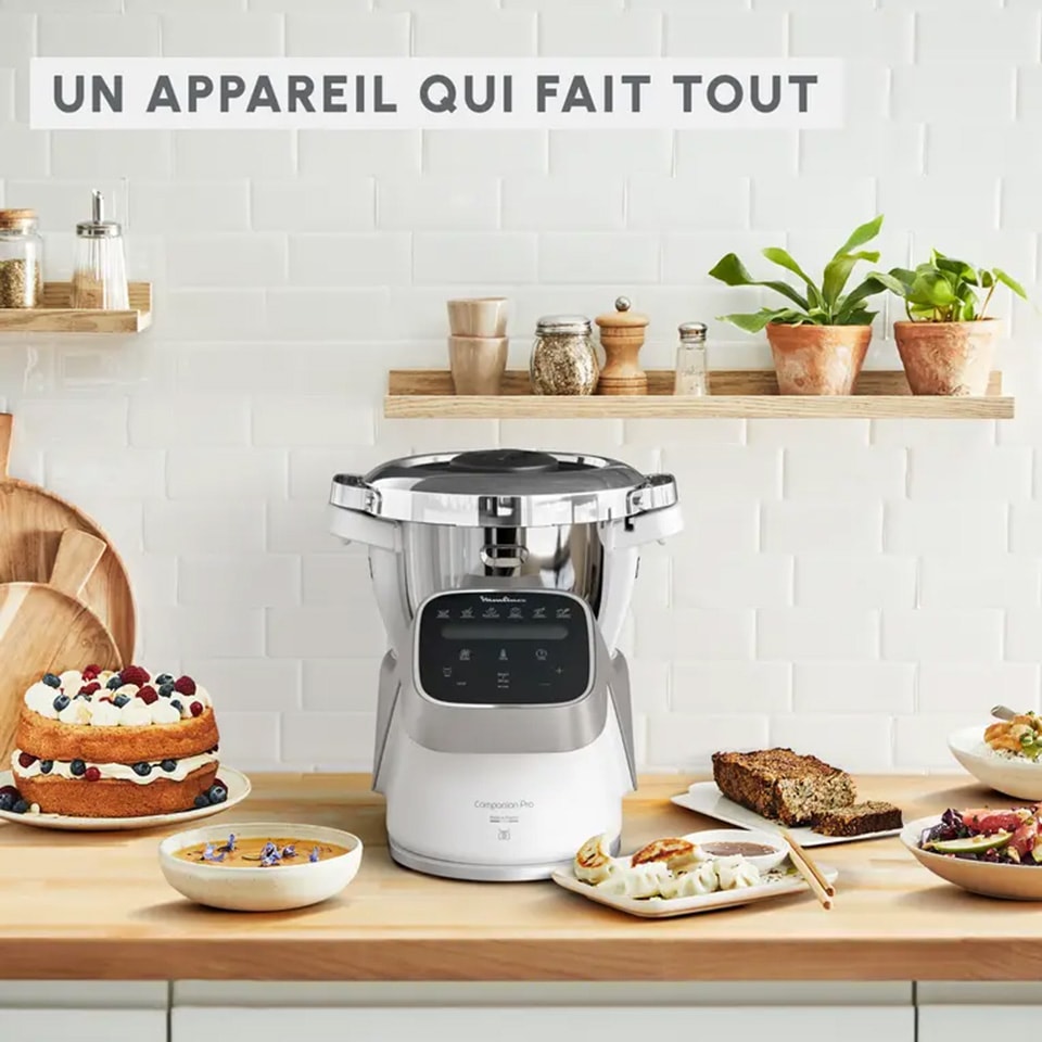 Multicuiseur MOULINEX , Companion Pro, 4.5L, 1550W, Blanc - HF850810 Multicuiseur MOULINEX , Companion Pro, 4.5L, 1550W, Blanc - HF850810