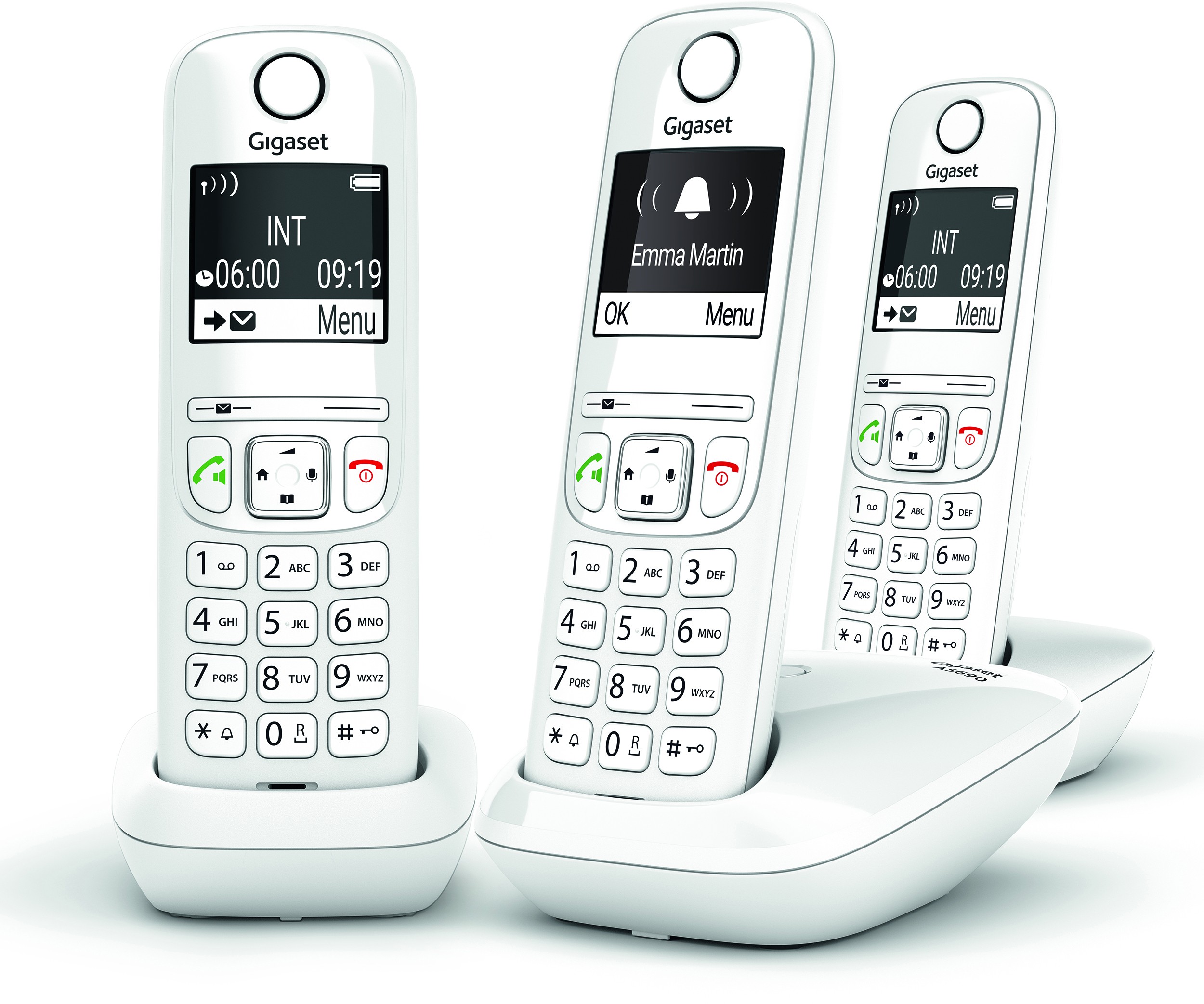 Téléphone sans fil GIGASET AS690 Trio Blanc GIGAAS690TRIOBLANC