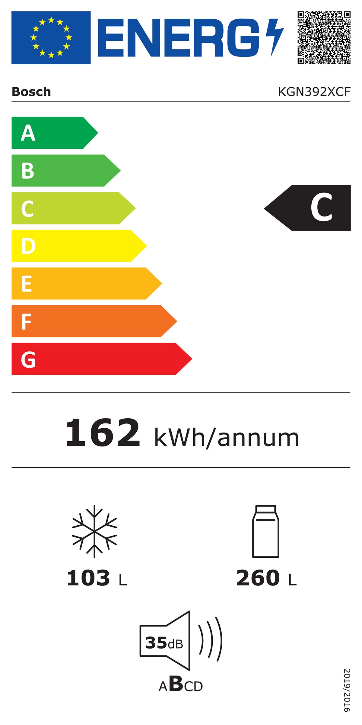 Réfrigérateur congélateur bas BOSCH , Froid No Frost, 363L, Noir - KGN392XCF Réfrigérateur congélateur bas BOSCH , Froid No Frost, 363L, Noir - KGN392XCF