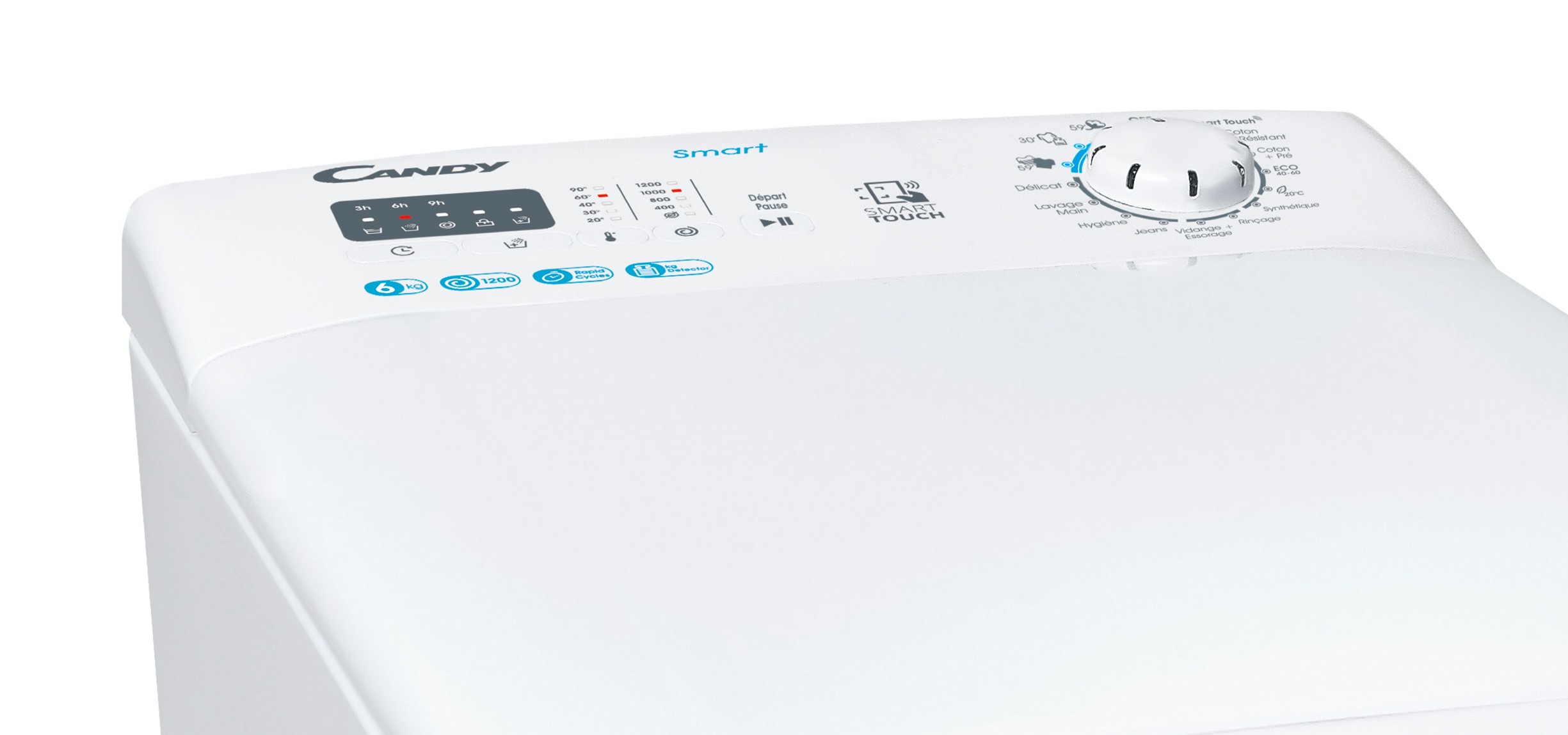 CANDY Lave linge Top Smart Touch 1200 trs/mn 6kg - CST26LE1-47