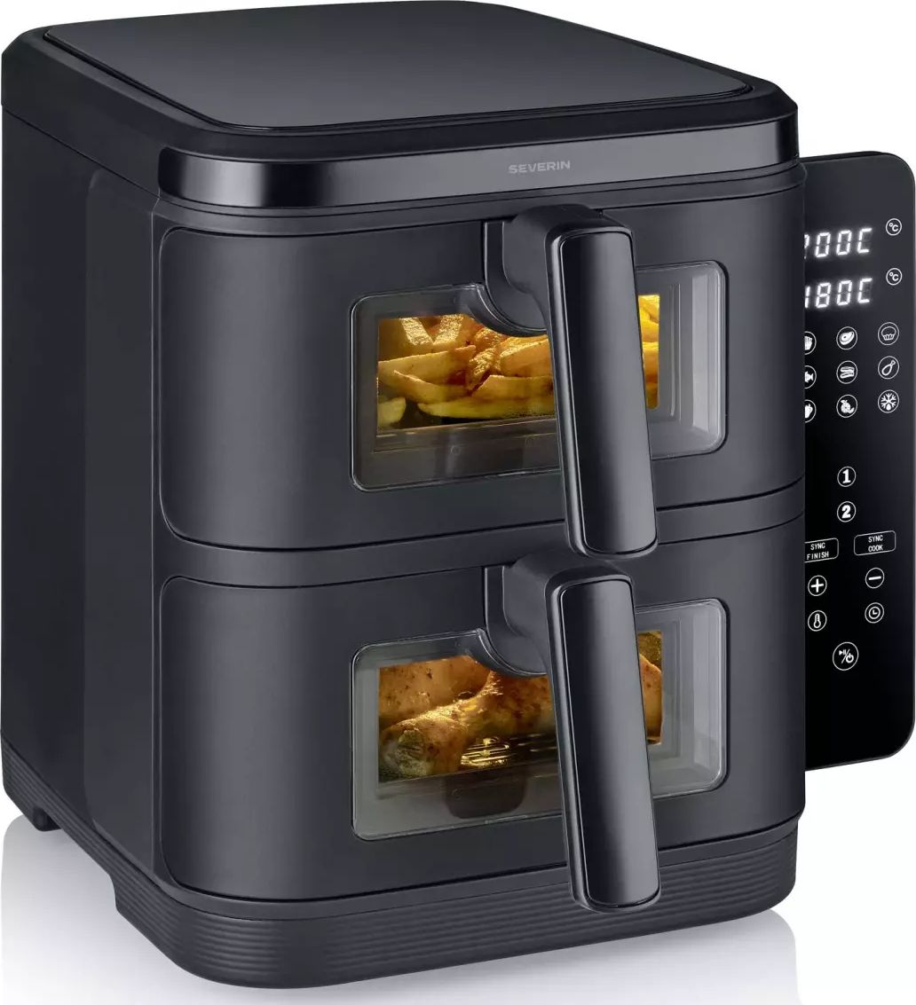 Friteuse à air chaud SEVERIN AirFryer 11L 2600W Double compartiment - FR2468