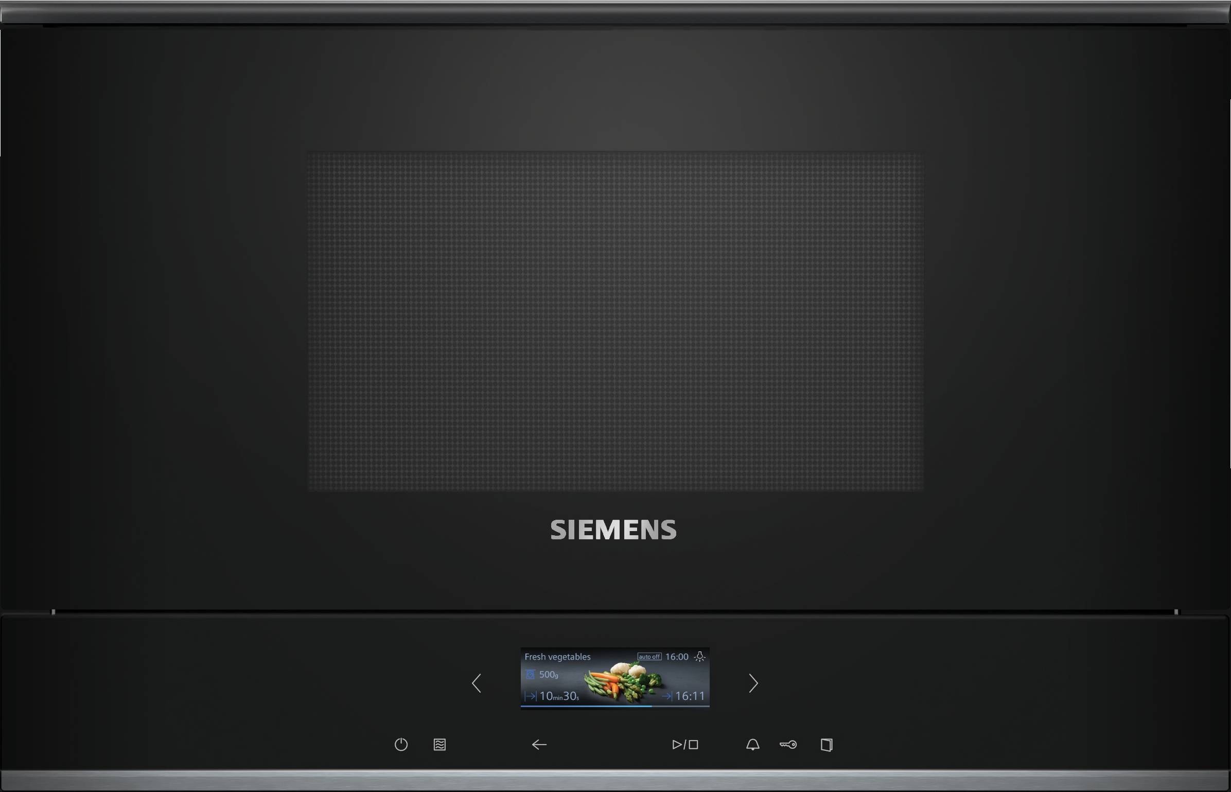 Micro ondes Encastrable SIEMENS 900W 21L Noir BF722L1B1