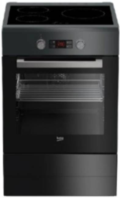 Cuisiniere induction BEKO 3 Foyers, 60L, Noir FSE58301BC