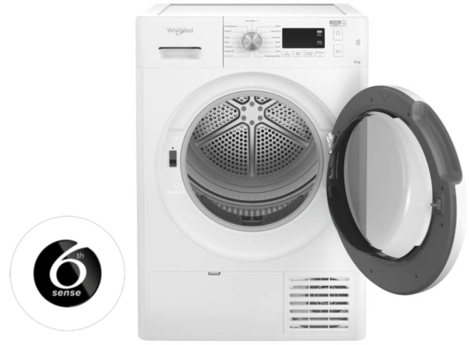 WHIRLPOOL Sèche linge Condensation 6ème sens FreshCare+ 8kg Blanc  FFTCM118XBFR