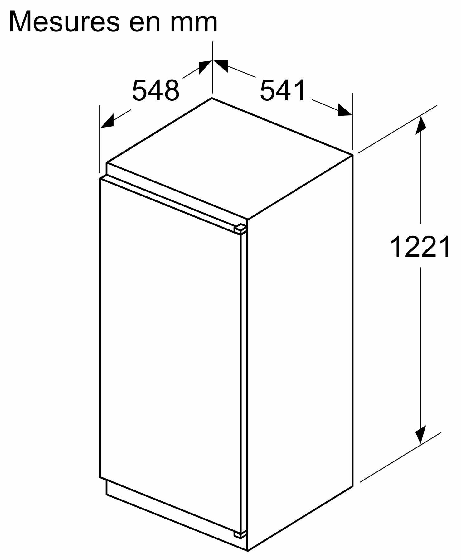 Réfrigérateur encastrable 1 porte BOSCH  - KIR415SE0