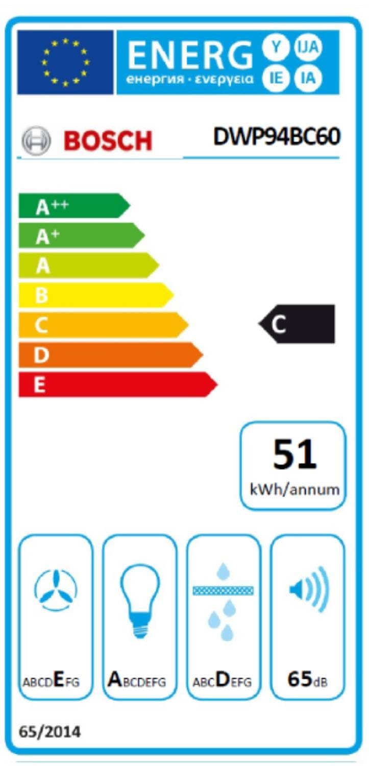 BOSCH Hotte decorative murale pyramide Série 2 65dB 90 cm Noir