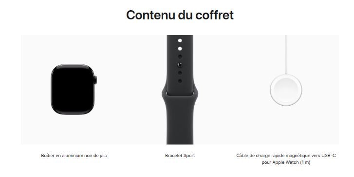 Montre connectée APPLE Series 11 42mm GPS Aluminium Noir - WATCH11-MEQT4ZR/A