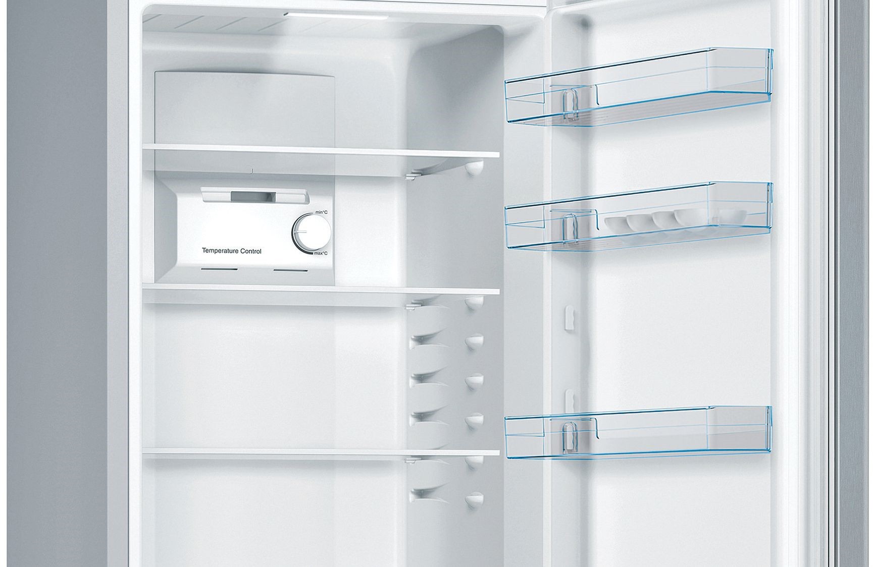 BOSCH Réfrigérateur congélateur bas Série 2 NoFrost MultiAirflow 302L Inox - KGN36NLEA