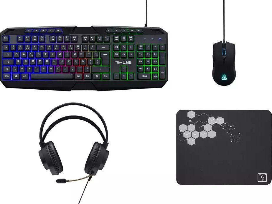 Clavier gamer THE G-LAB Souris Casque Tapis Filaire COMBO-NATRIUM