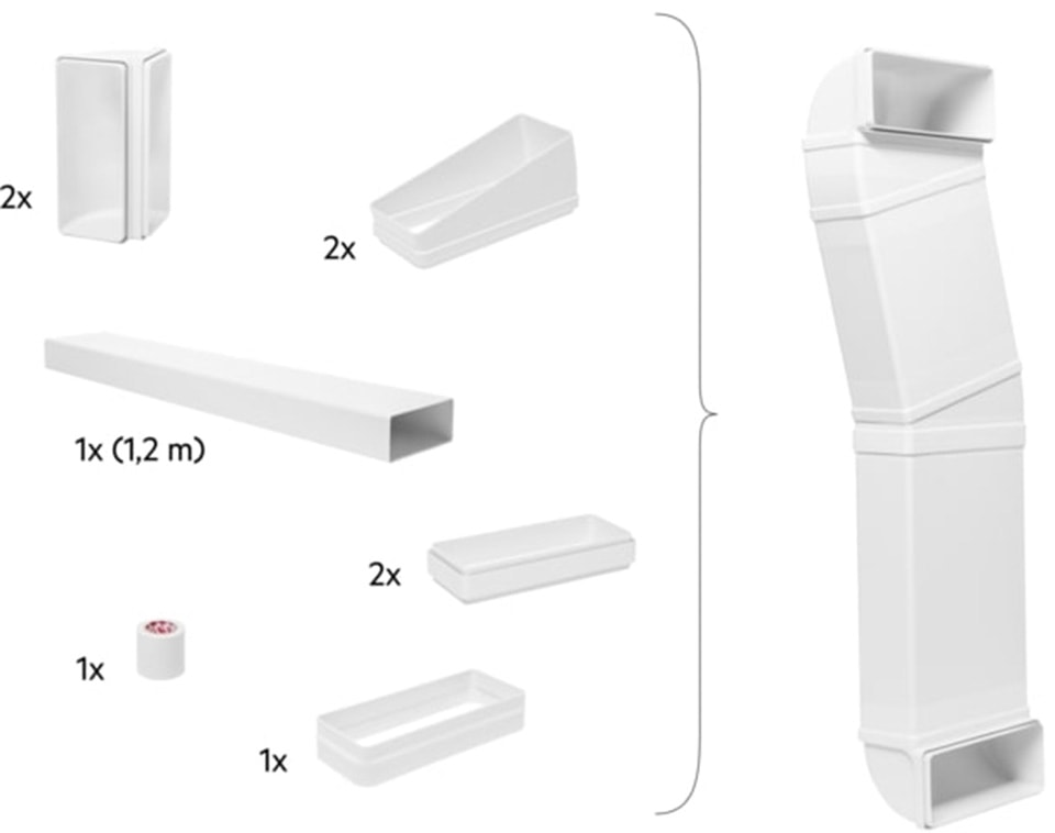Kit d'installation hotte ELECTROLUX Blanc M2CKCF01C