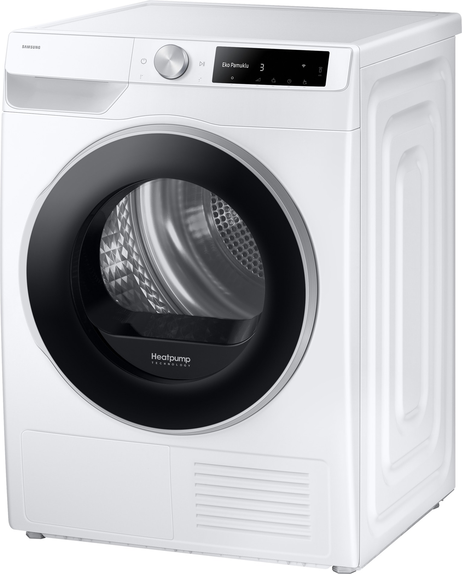 Sèche-linge pompe à chaleur SAMSUNG QuickDrive, 9Kg, Blanc - DV90DG6845LE