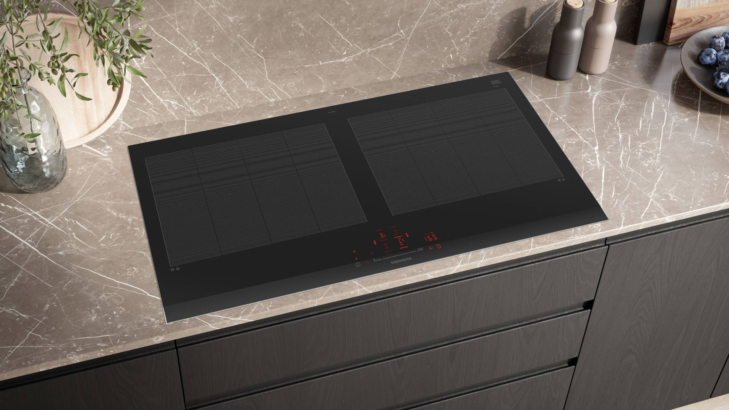 Plaque induction SIEMENS iQ700 4 Foyers 90cm 7400W Noir - EX275HXC1E Plaque induction SIEMENS iQ700 4 Foyers 90cm 7400W Noir - EX275HXC1E