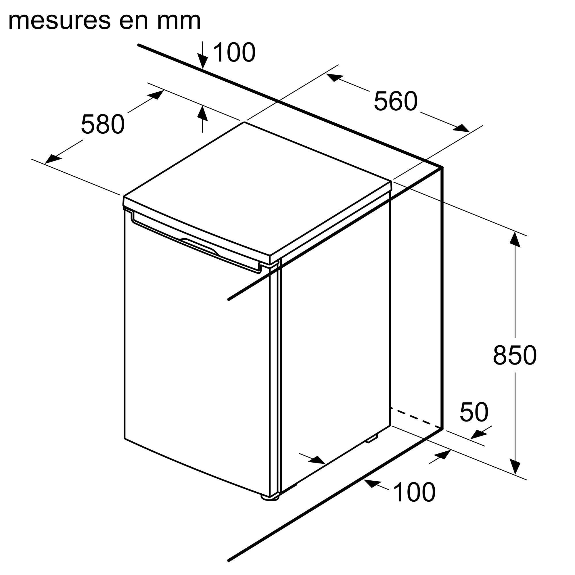 Table top BOSCH Série 2 Multibox 134L Blanc - KTR15NWEB Table top BOSCH Série 2 Multibox 134L Blanc - KTR15NWEB