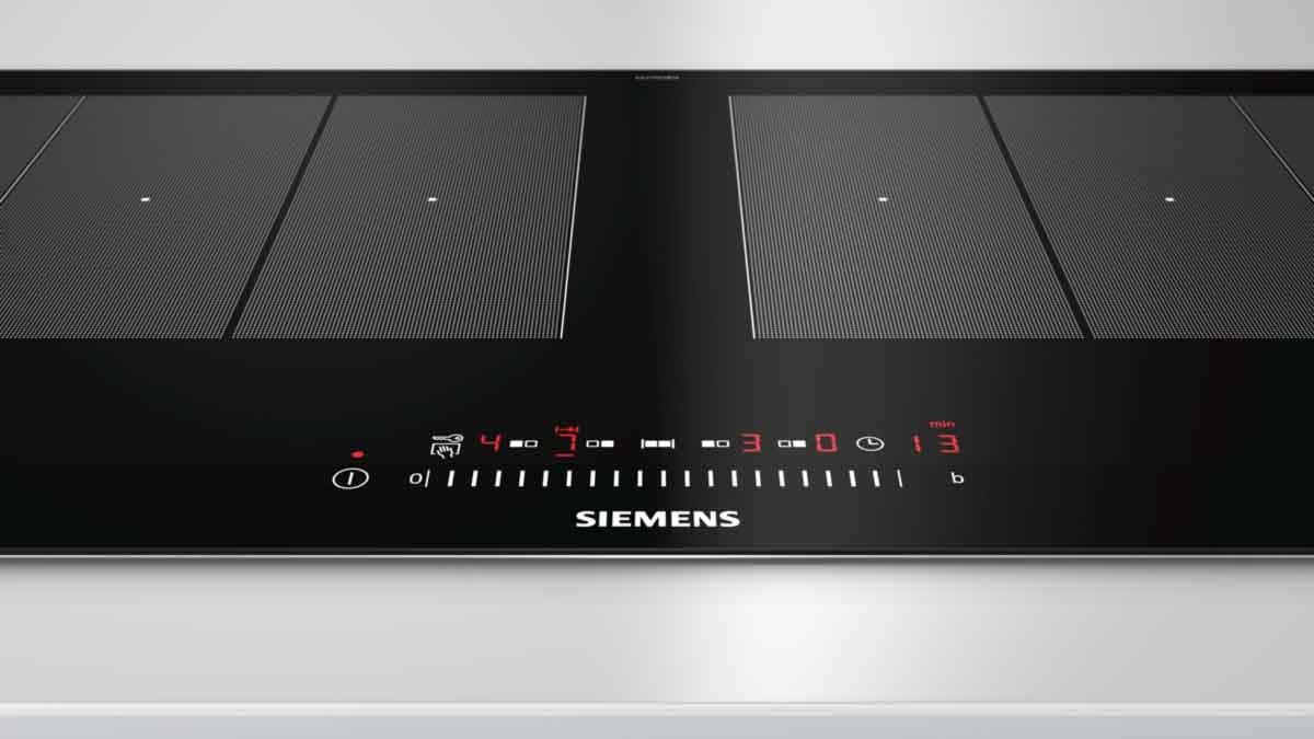 SIEMENS Plaque induction iQ700 touchSlider  4 Foyers Noir