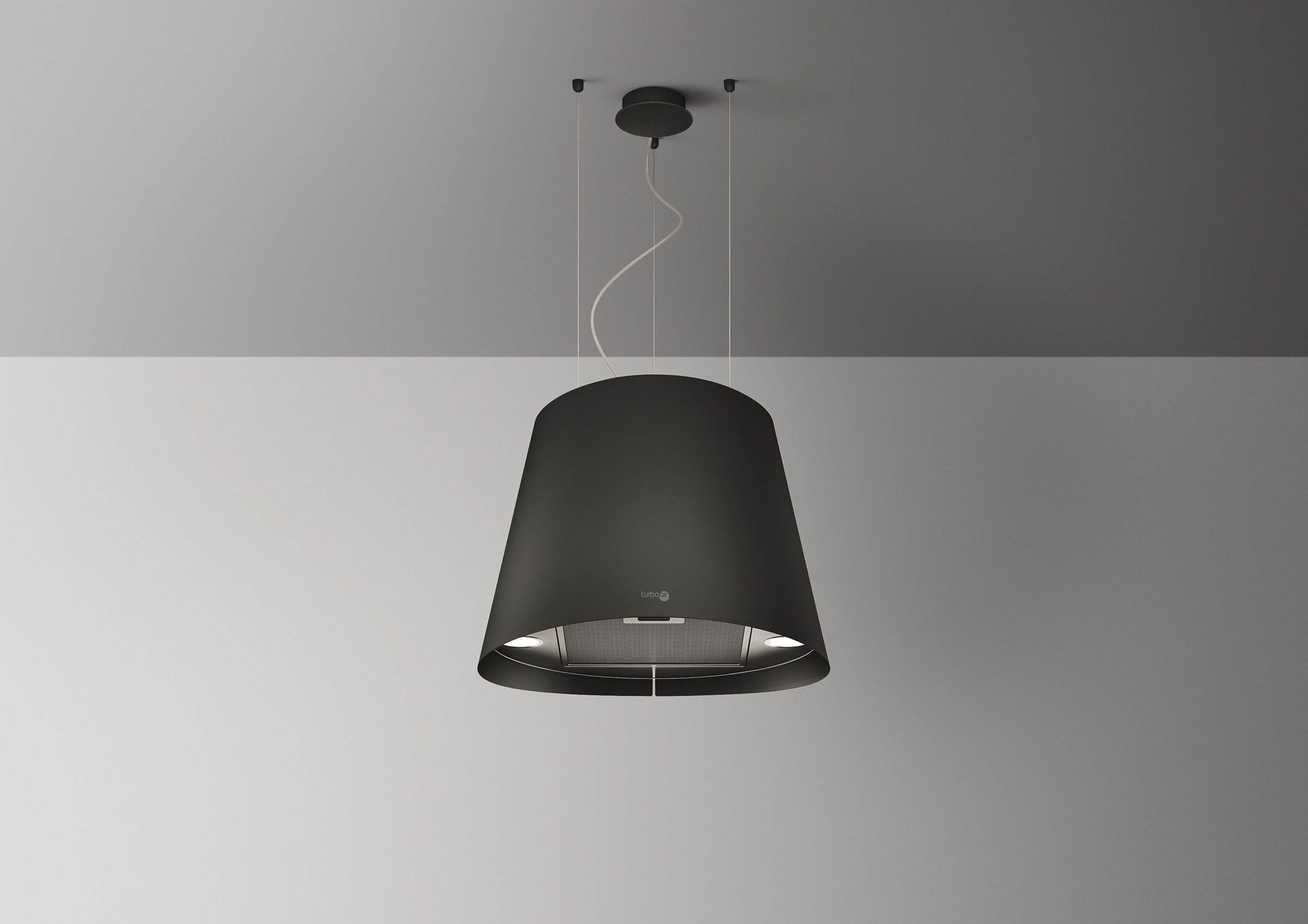 Hotte decorative ilot ELICA 64dB 50cm Noir PRF0183003