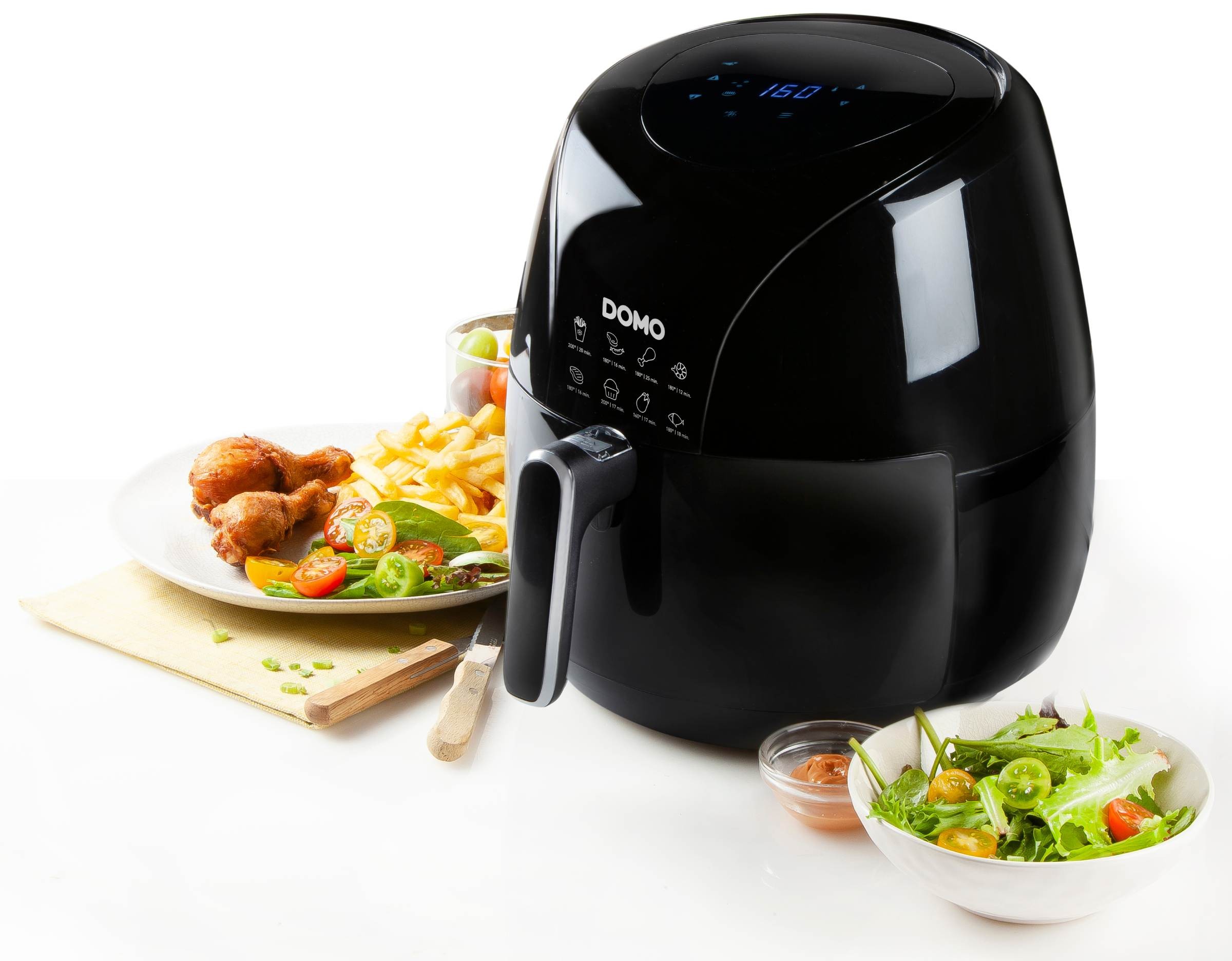 Friteuse à air chaud DOMO Air Fryer 2000W 5L - DO533FR Friteuse à air chaud DOMO Air Fryer 2000W 5L - DO533FR