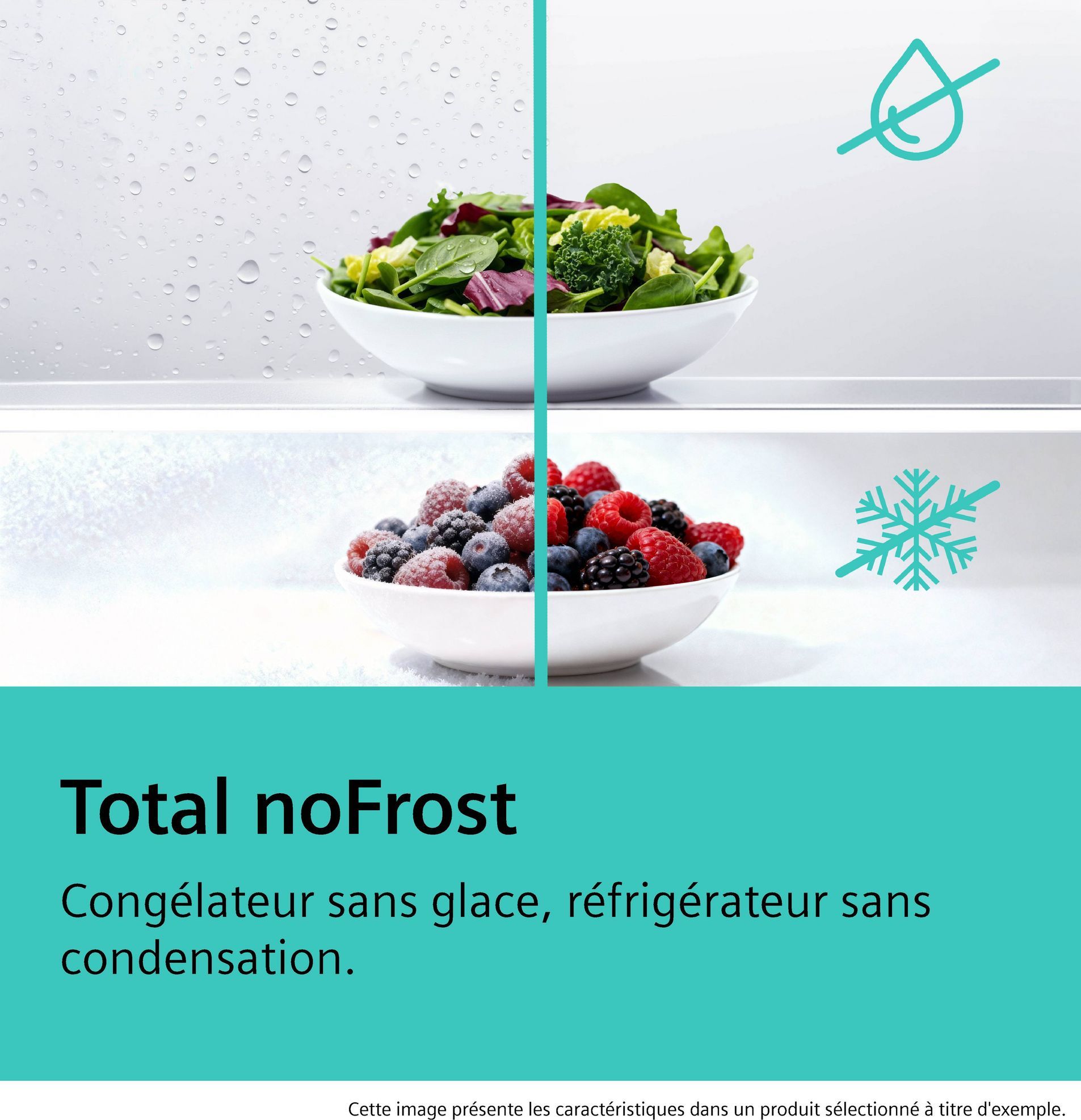 Réfrigérateur congélateur bas SIEMENS 440L No Frost Inox - KG49NVIAG