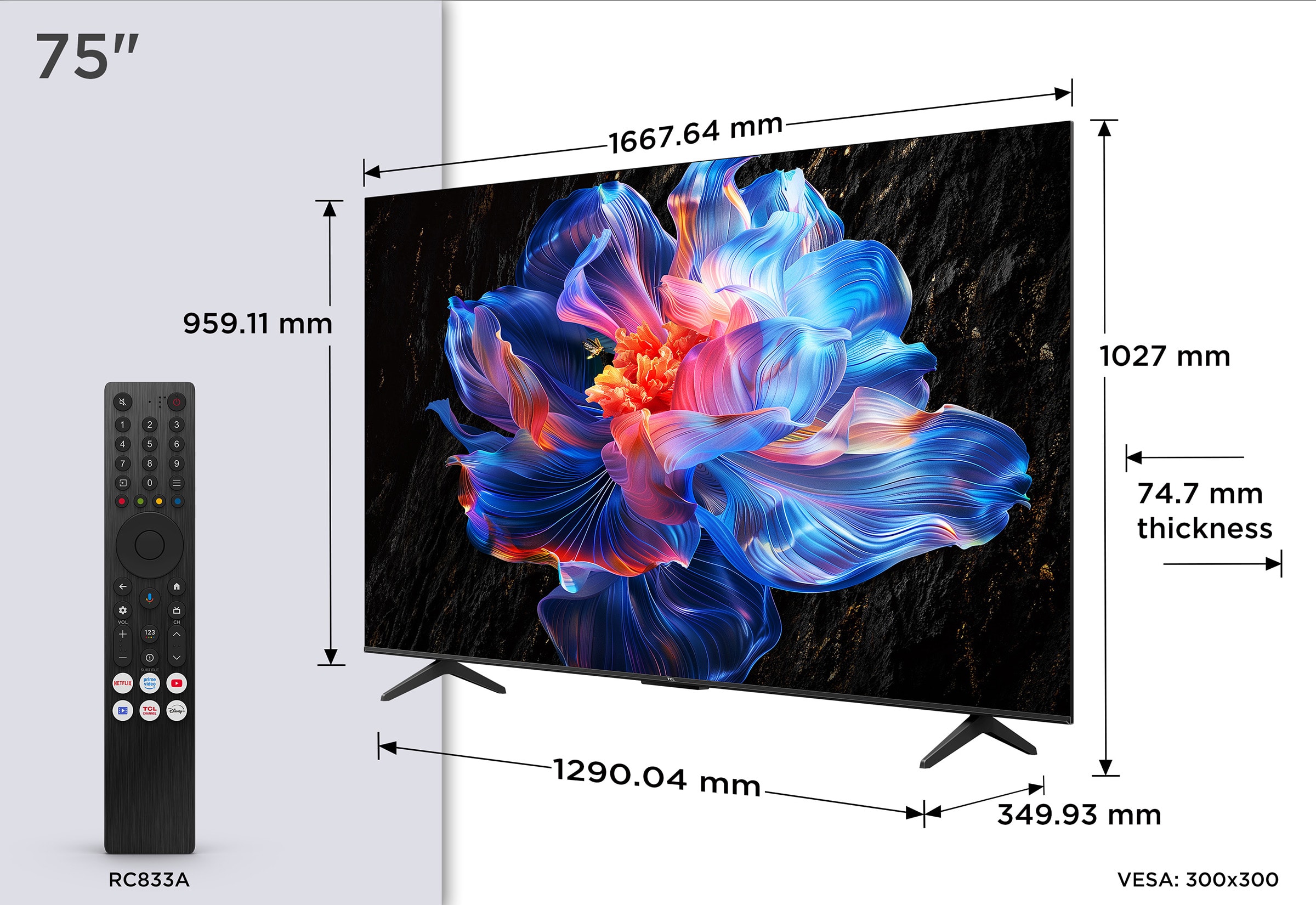 TV LED 4K 189 cm TCL - 75P6K TV LED 4K 189 cm TCL - 75P6K
