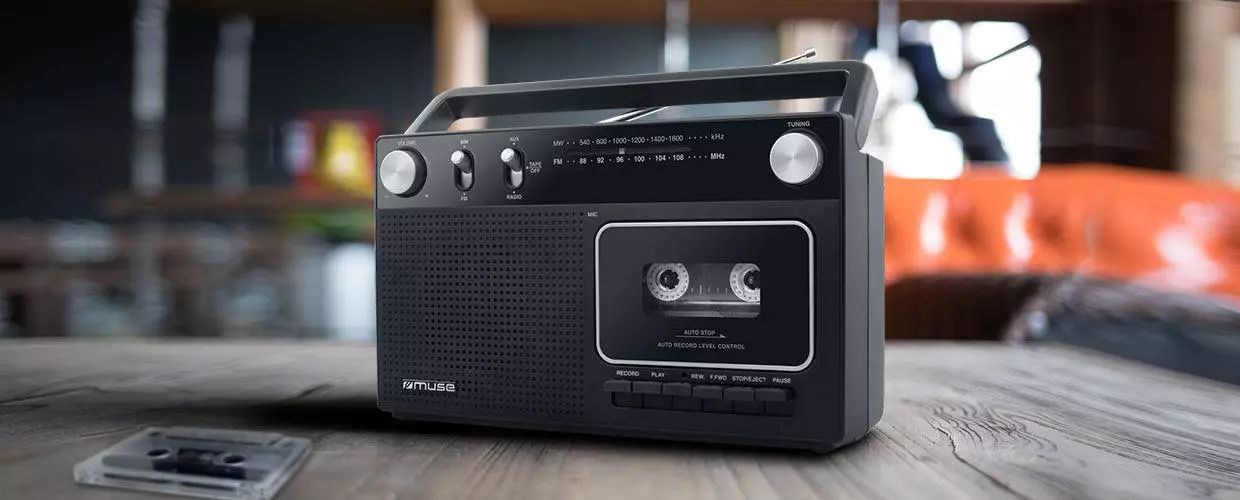 Radio FM MUSE FM/MW Analogique Cassette Noir - M152RC