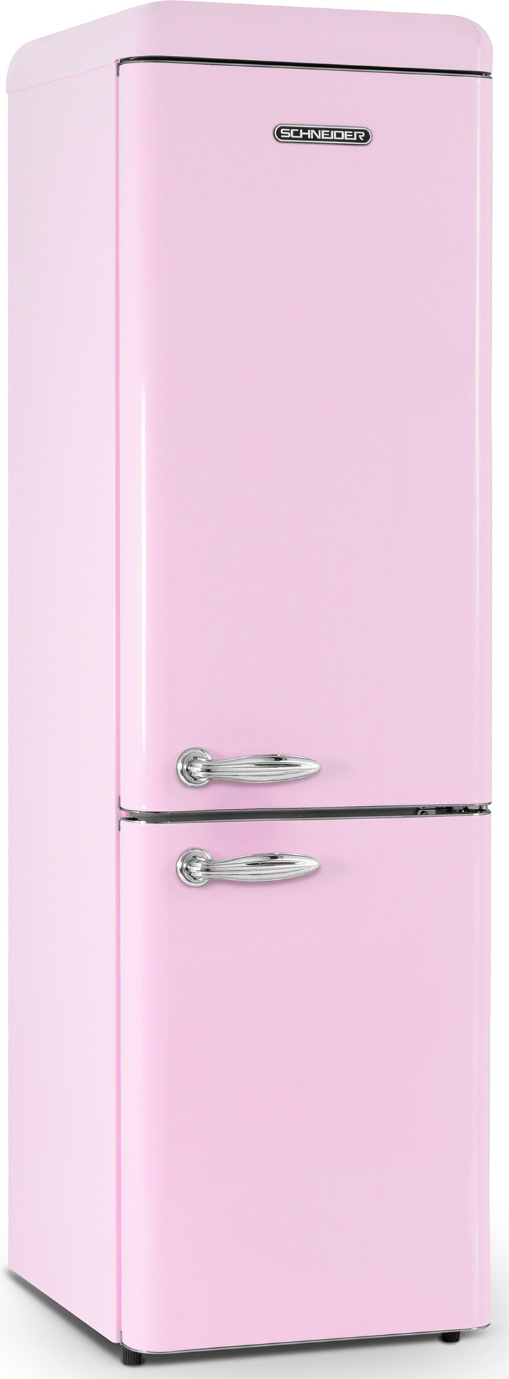 SCHNEIDER Réfrigérateur congélateur bas Vintage froid statique 251L Rose SCCB250VP SCHNEIDER Réfrigérateur congélateur bas Vintage froid statique 251L Rose SCCB250VP