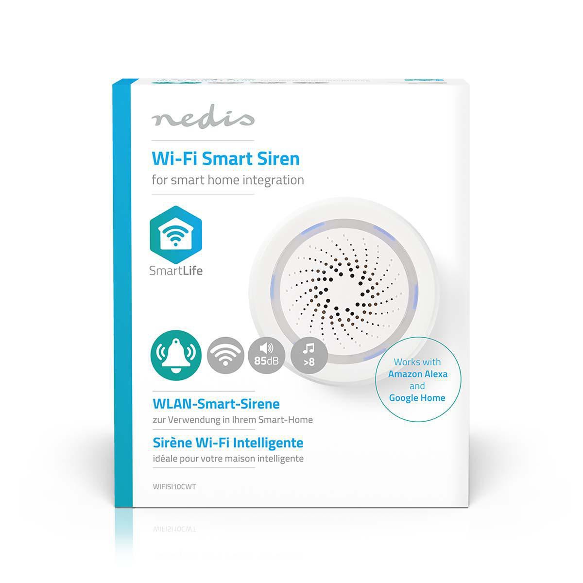 Sirène auto alimentée NEDIS  - WIFISI10CWT