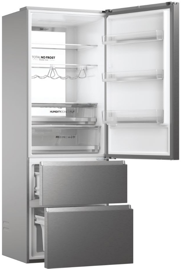 Réfrigérateur congélateur bas HAIER Total No Frost 483L Inox - HTW7720DNMP Réfrigérateur congélateur bas HAIER Total No Frost 483L Inox - HTW7720DNMP